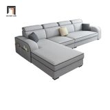  Bộ ghế sofa góc L màu xám trắng GT114 Covina 2m2 x 1m7 