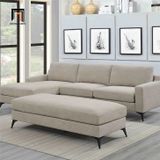  Sofa góc L xám đen vải nỉ GT238 Tamora 2m3 x 1m6 gia đình 