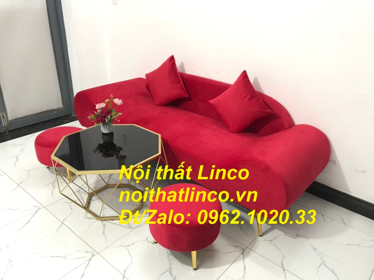  Bộ ghế sofa salon văng băng thuyền SFT dài 2m đỏ đô đẹp giá rẻ 