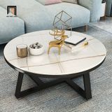 Bàn trà sofa hình tròn BSF9 Hamis đường kính 70cm đá nhân tạo 