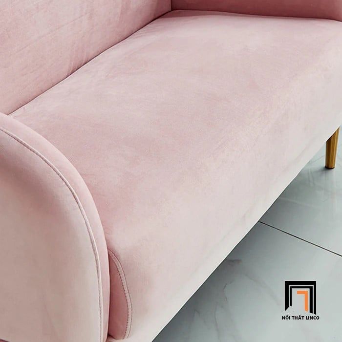  Ghế sofa văng vải nhung xanh lá BT283 Mariene 1m8 cho shop tiệm 