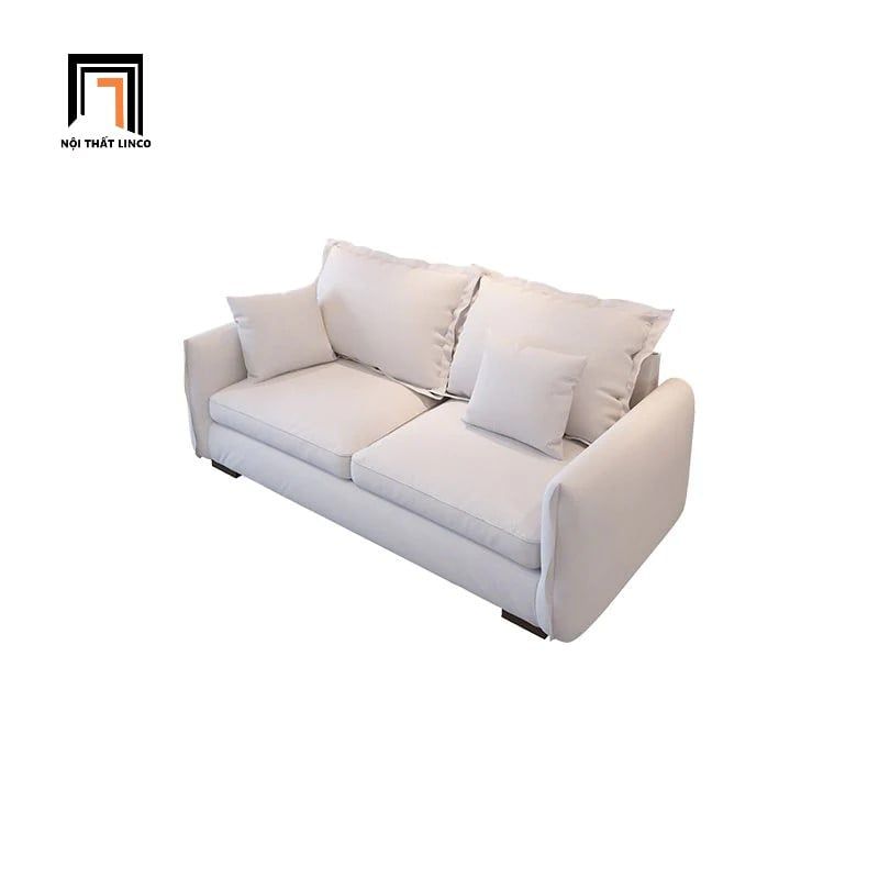  Ghế sofa băng gia đình nhỏ BT290 Maroa dài 2m vải nỉ trắng kem 