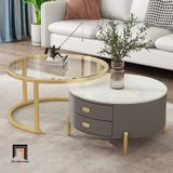  Cặp bàn tròn sofa phòng khách BSF3 Como căn hộ chung cư 