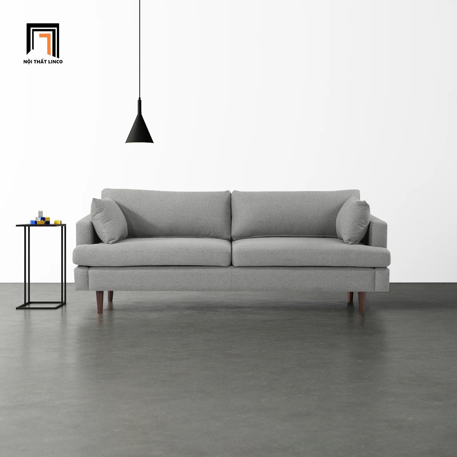  Ghế sofa băng dài giá rẻ BT213 Laguna dài 1m9 xám ghi 