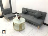  Bộ ghế sofa giường phòng khách nhỏ NS01 màu xám lông chuột 