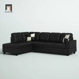  Ghế sofa góc L da công nghiệp GT215 Arkas 2m7 x 1m6 màu đen 