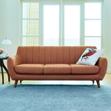  Ghế sofa băng vải nỉ BT299 Iscar màu cam cho shop tiệm 