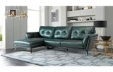  Bộ ghế sofa góc L da giả GT164 Harlan 2m4 x 1m6 màu xanh lá 