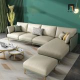  Bộ ghế sofa góc L sang trọng GT169 Cornuda 3m x 1m6 bọc da giả 