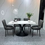  Bộ bàn ghế ăn đá ceramic 4 người 4-BAD4-G34-B4 hiện đại 