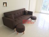  Bộ ghế sofa băng đa năng nâu cafe đậm rẻ dài 2m gia đình nhỏ 