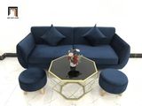  Bộ bàn ghế sofa băng văng dài 1m9 xanh dương đậm giá rẻ 