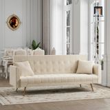  Ghế sofa giường xinh xắn dài 2m GB100 Kallaway vải nhung kem 
