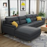  Bộ ghế sofa góc L vải nỉ 3m x 1m6 GT162 Texon xám đậm 