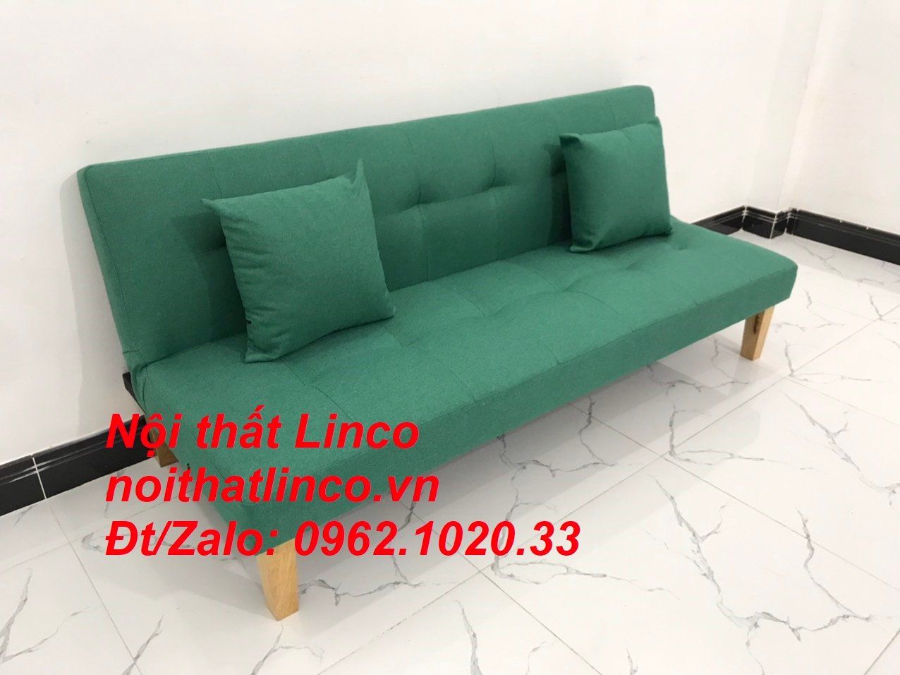  Bộ ghế sofa giường bed SFG phòng khách 1m72 nhỏ xanh ngọc 