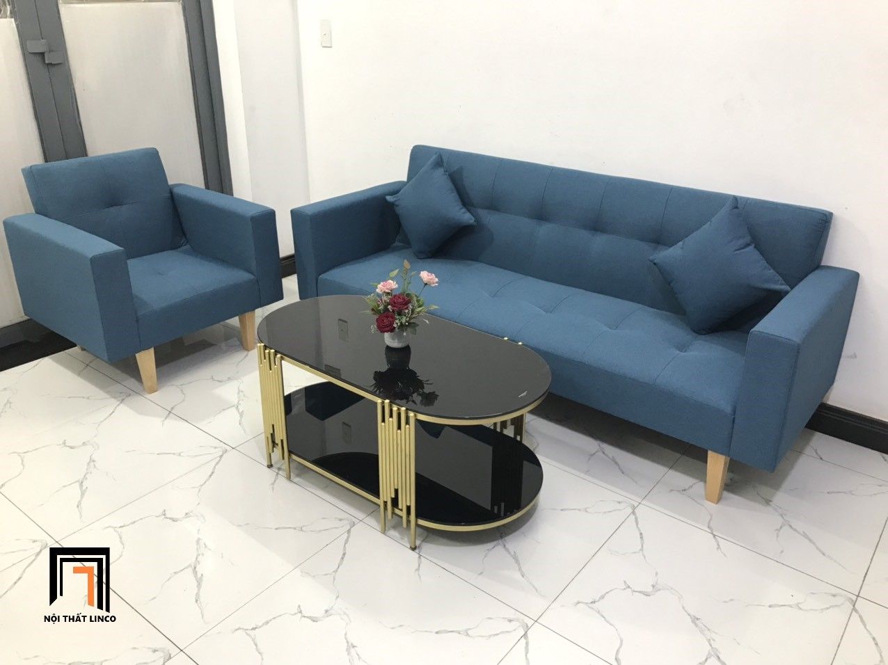  Bộ ghế sofa thông minh NS02 màu xanh dương giá rẻ 