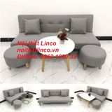  Bộ bàn ghế sofa bed giường SFG diện tích nhỏ xám ghi trắng 