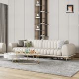  Ghế sofa băng dài 2m6 da công nghiệp BT116 Palau chân inox 