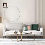  Bộ ghế sofa phòng khách giá rẻ KT145 Chenille vải nỉ xám mềm 