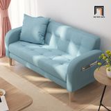  Ghế sofa băng nhỏ gọn BT276 Leon dài 1m6 màu xanh dương 