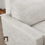  Ghế sofa băng da giả xám trắng BT237 Bunow 1m9 cho chung cư 