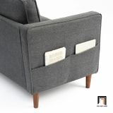  Ghế sofa băng 3 nệm ngồi BT201 Hana dài 2m xám lông chuột 
