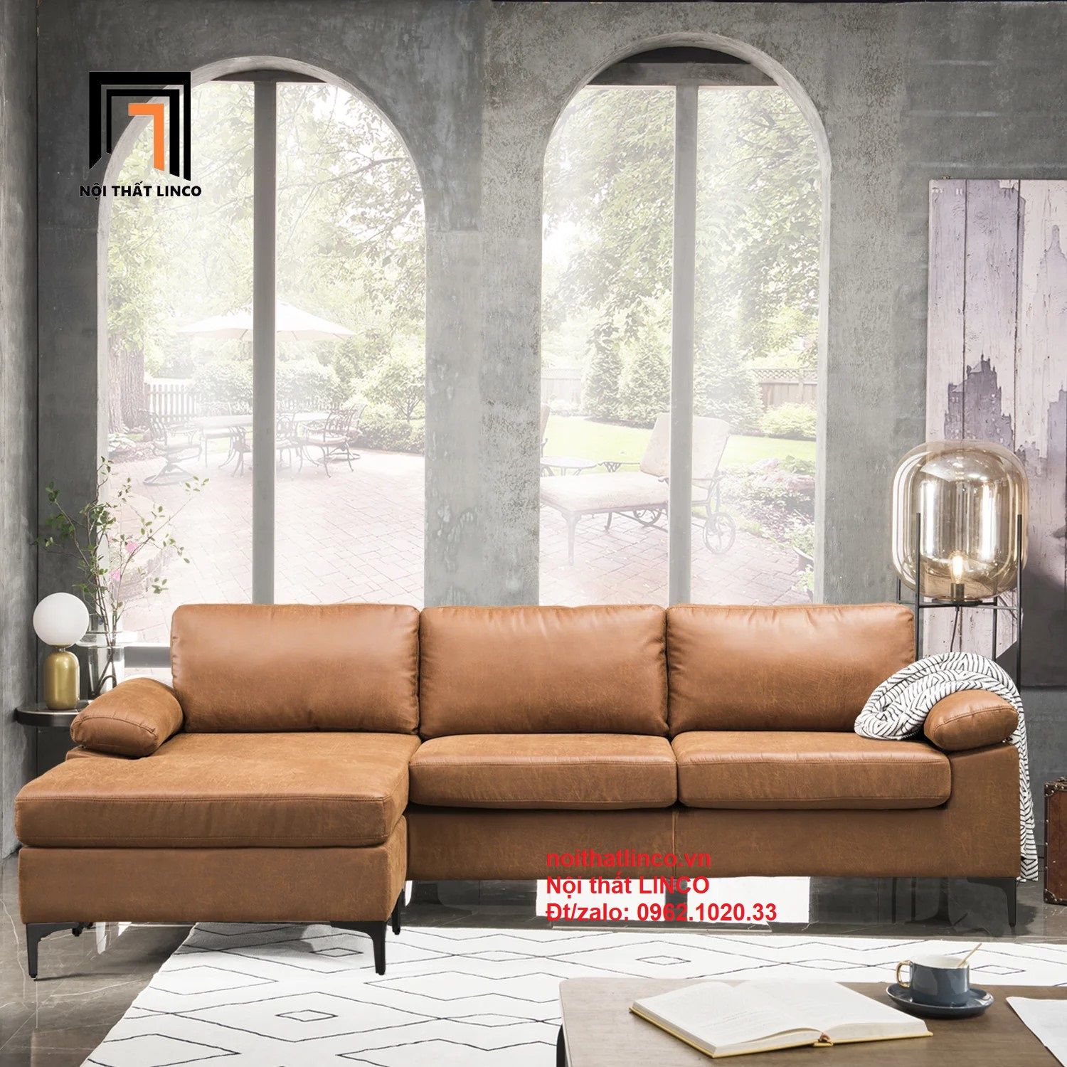  Bộ ghế sofa góc GT24 Mckenny phong cách Âu Mỹ 