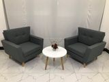  Ghế sofa đơn xinh xắn DL5 Piloc màu xám lông chuột giá rẻ 