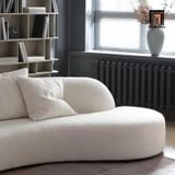  Ghế sofa băng cong dài 2m8 BT195 Marfa vải lông cừu 