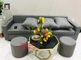  Bộ ghế sofa băng 2m phòng khách xám đen hiện đại 