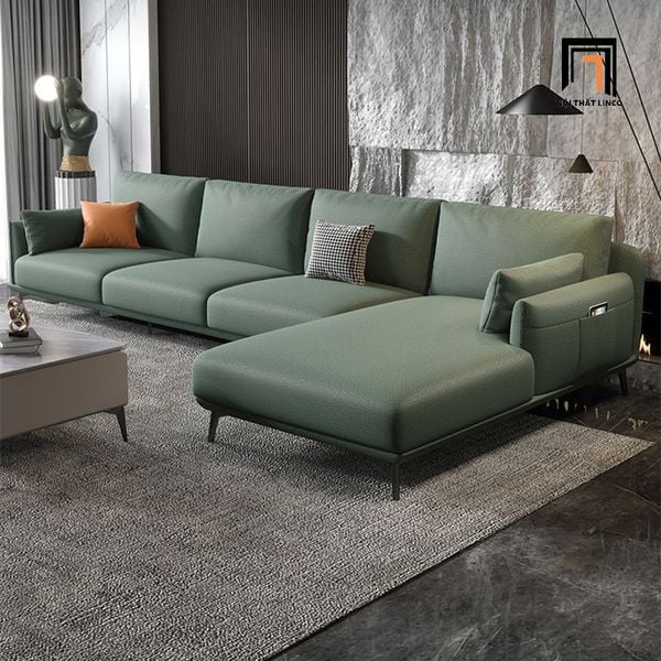 bộ ghế sofa góc l 3m x 1m6 da giả