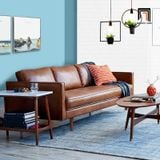  Ghế sofa đơn gia đình da công nghiệp DT74 Roderic màu nâu 