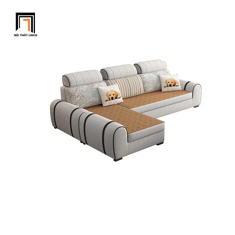  Bộ ghế sofa góc L gia đình GT151 Fresno 3m x 1m8 phối màu đẹp 