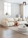  Bộ ghế sofa gia đình KT72 Muranso vải nhung nỉ đẹp màu be kem 