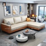  Bộ ghế sofa góc da giả GT61 Bovasis hiện đại 