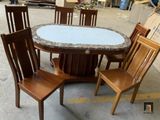  Bàn ăn 6 ghế mặt đá dày 1m6 GF23-BAD6-G300-B358 gia đình 