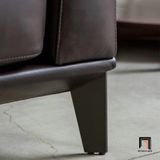  Ghế sofa đơn văn phòng làm việc DT49 Monda da giả nâu đậm 