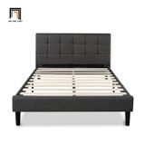  Giường ngủ giá rẻ GN10 Summons màu xám đậm vải nỉ 