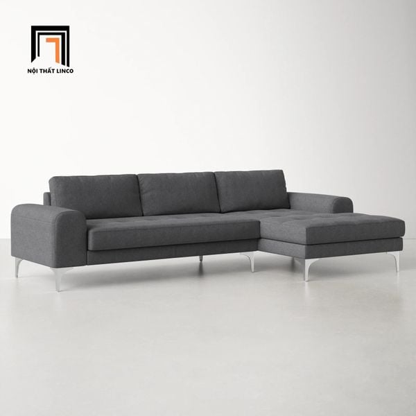 ghế sofa chữ l màu xám lông chuột