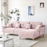  Bộ ghế sofa góc L GT50 Pinkcase vải bố cotton 2m4 x 1m6 