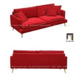  Ghế sofa băng đẹp đỏ đô BT82 Monrei chân inox 