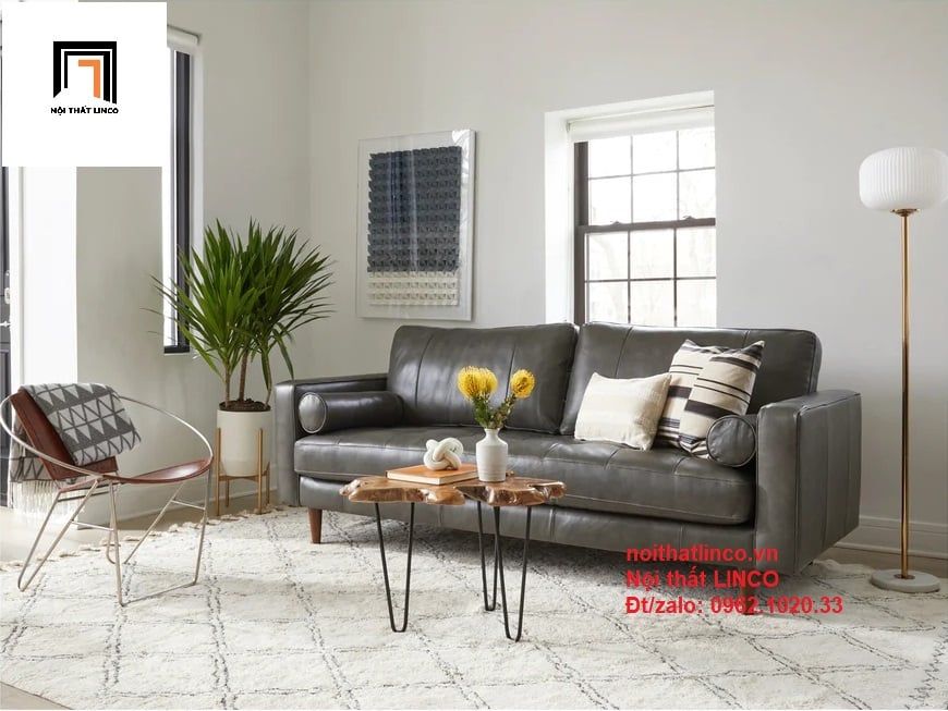  Ghế sofa băng BT13 Brevard dài 1m9 bọc simili giả da sang trọng 