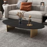  Bàn sofa hình oval mặt đá nhân tạo BSF47 Reem 1m sang trọng 