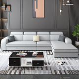  Bộ ghế sofa góc L màu xám trắng GT114 Covina 2m2 x 1m7 