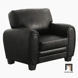  Set ghế sofa da Pu đen KT148 Manwi phòng khách gia đình nhỏ 