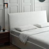  Giường ngủ cho gia đình GN55 Evan 1m6 x 2m trắng kem 