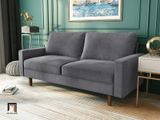  Ghế sofa văng giá rẻ BT221 Jo dài 1m6 vải nhung màu xanh dương 