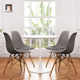  Set bàn ghế ăn tròn cao cấp 4-OC4-GCF1-B5 cho nhà bếp đẹp 