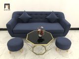  Bộ bàn ghế sofa băng 1m9 giá rẻ BGN màu xanh đen cho chung cư 