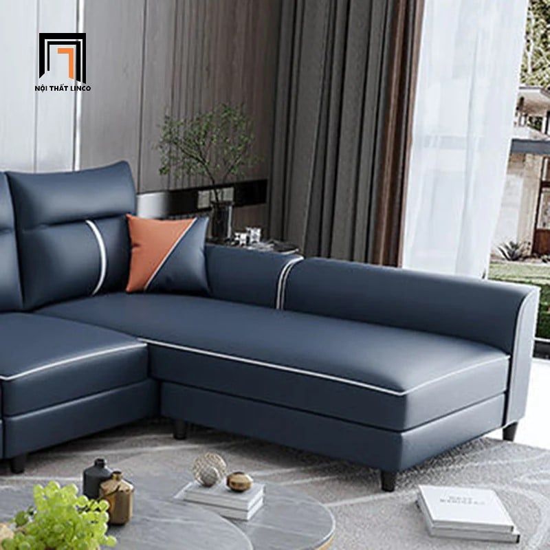  Bộ ghế sofa góc L da công nghiệp GT136 3m x 1m7 sang trọng 